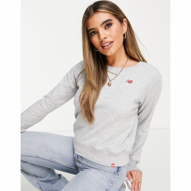 ニューバランス New Balance レディース スウェット・トレーナー トップス Small Logo Sweatshirt In Grey グレー