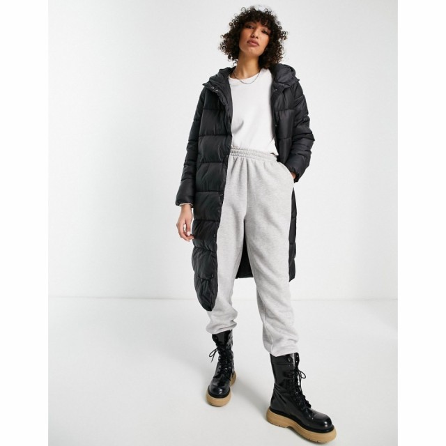 オンリー Only レディース コート ロングコート アウター Longline Padded Coat In Black ブラック