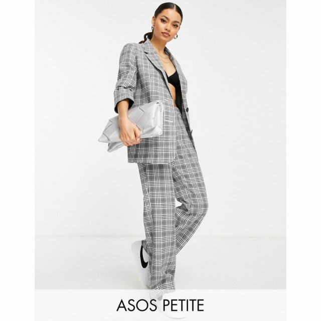 エイソス ASOS Petite レディース スーツ・ジャケット アウター Petite Mix and Match Suit Blazer In Grey Check グレーチェック