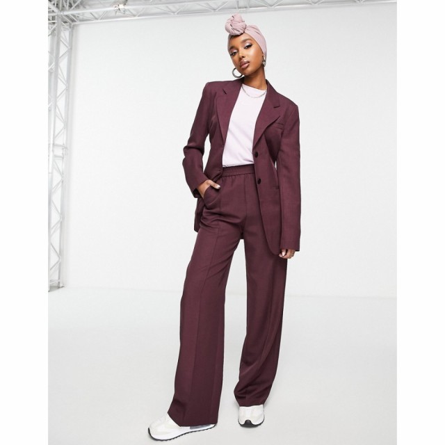 エイソス ASOS DESIGN レディース スーツ・ジャケット アウター Commuter Suit Blazer In Burgundy バーガンディ