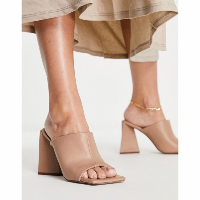 エイソス ASOS DESIGN レディース サンダル・ミュール シューズ・靴 Nyla Heeled Mules In Beige ベージュ