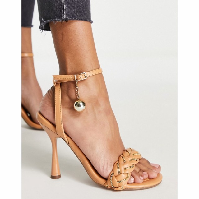 エイソス ASOS DESIGN レディース サンダル・ミュール シューズ・靴 Noa Plaited Round Toe High Heeled Sandals In Camel キャメル