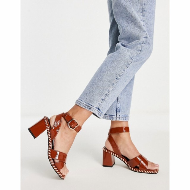 エイソス ASOS DESIGN レディース サンダル・ミュール シューズ・靴 Hayward Block Heeled Mid Sandals In Tan