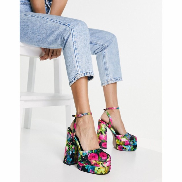 エイソス ASOS DESIGN レディース ヒール シューズ・靴 Pluto Platform Heeled Shoes In Multi フローラル