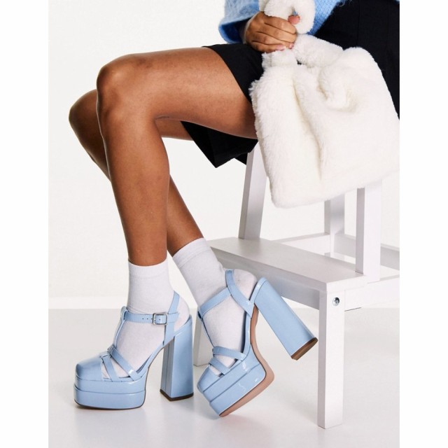 エイソス ASOS DESIGN レディース ヒール シューズ・靴 Peyton Fisherman Platform Heeled Shoes In Blue