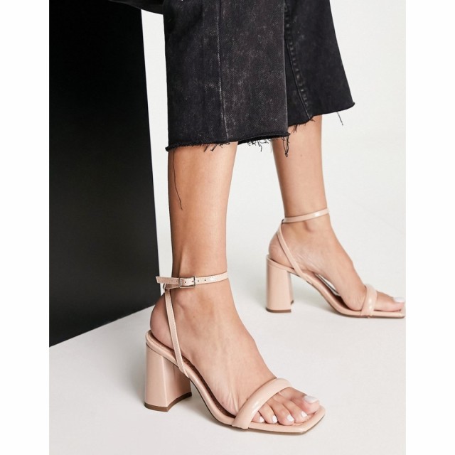 エイソス ASOS DESIGN レディース サンダル・ミュール シューズ・靴 Hilton Barely There Block Heeled Sandals In Beige ベージュ