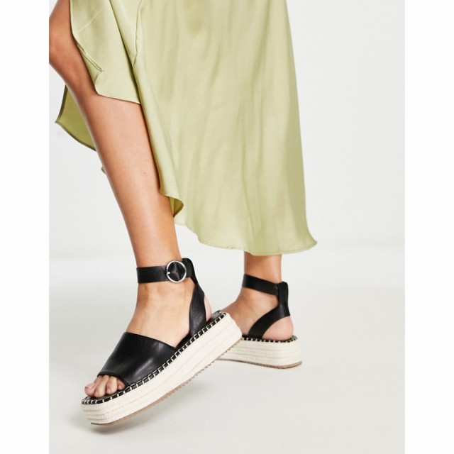 エイソス ASOS DESIGN レディース エスパドリーユ 厚底 シューズ・靴 Joyful Flatform Espadrilles In Black ブラック