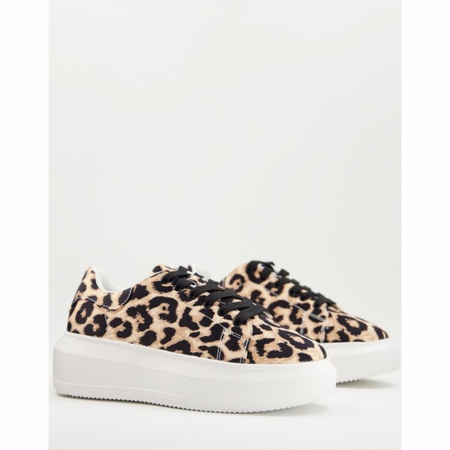 エイソス ASOS DESIGN レディース スニーカー シューズ・靴 Dorina Chunky Sole Trainers In Leopard レオパード