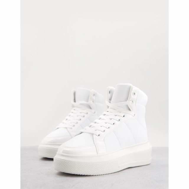 エイソス ASOS DESIGN レディース スニーカー シューズ・靴 Dice Chunky High Top Trainers In White ホワイト