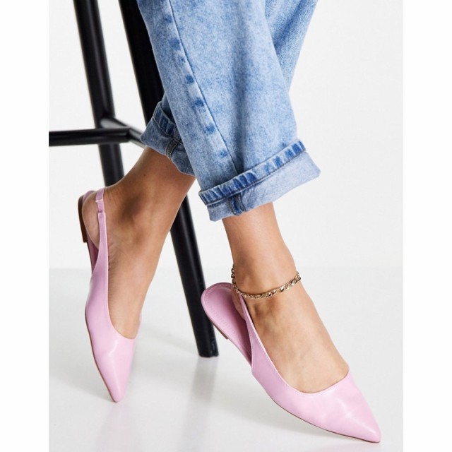 エイソス ASOS DESIGN レディース スリッポン・フラット シューズ・靴 Lala Pointed Slingback Flats In Pink ピンク