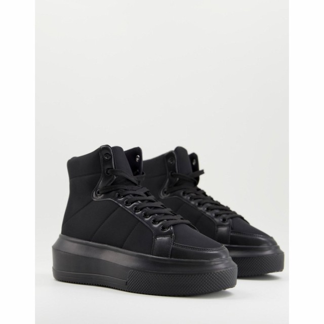 エイソス ASOS DESIGN レディース スニーカー シューズ・靴 Dice Chunky High Top Trainers In Black ブラック