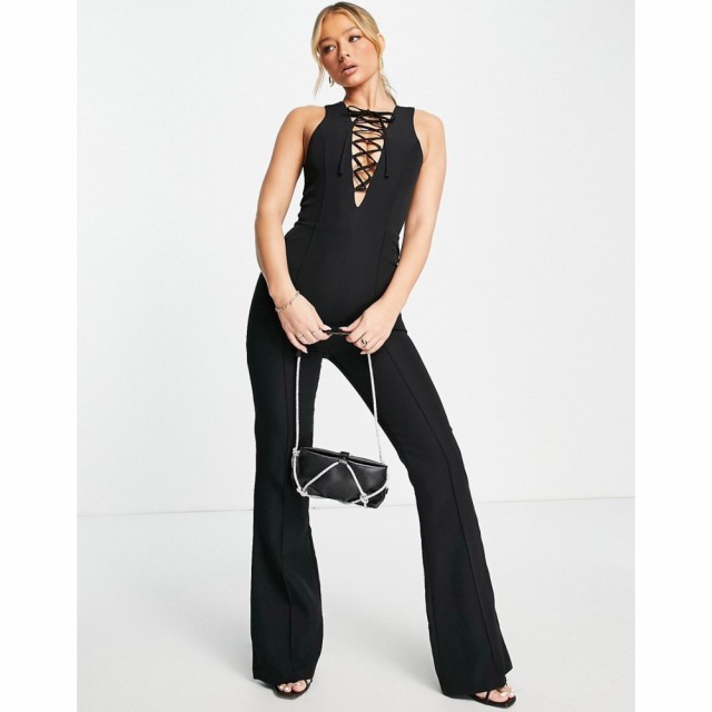 クラブエル ロンドン Club L London レディース オールインワン ジャンプスーツ ワンピース・ドレス Lace Bust Detail Jumpsuit In Black