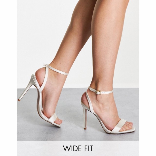 エイソス ASOS DESIGN レディース サンダル・ミュール シューズ・靴 Wide Fit Neva Barely There Heeled Sandals In Ivory アイボリーサ