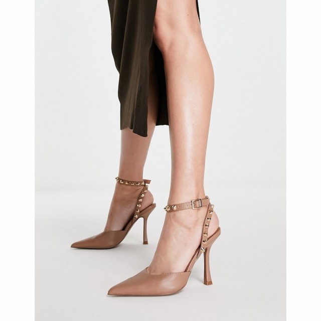 エイソス ASOS DESIGN レディース ヒール ピンヒール シューズ・靴 Pearson Studded Stiletto High Heeled Shoes In Beige ベージュ