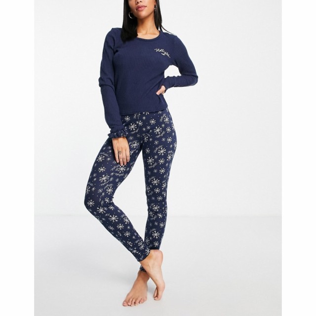 ホリスター Hollister レディース パジャマ・上下セット インナー・下着 Pyjama Set In Snow Flake Print In Blue