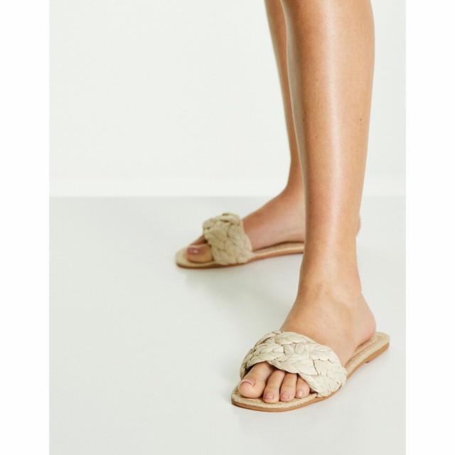 エイソス ASOS DESIGN レディース エスパドリーユ サンダル・ミュール シューズ・靴 Jungle Woven Espadrille Sandals In Natural ナチュ