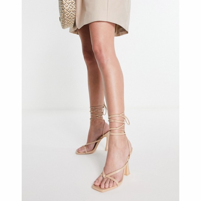 グラマラス Glamorous レディース サンダル・ミュール シューズ・靴 Strappy Heeled Sandals In Beige ベージュ