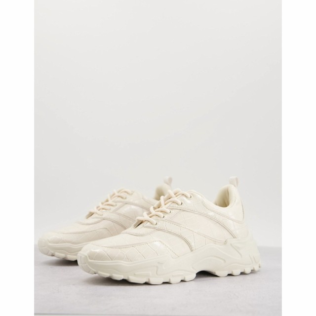 エイソス ASOS DESIGN レディース スニーカー レースアップ シューズ・靴 Darcey Lace Up Trainers In Cream Drench