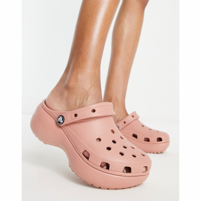 クロックス Crocs レディース クロッグ シューズ・靴 Classic Platform Clogs In Pale Blush ベビーピンク