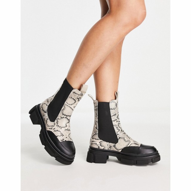 ミスガイデッド Missguided レディース ブーツ ショートブーツ シューズ・靴 Faux Leather Toe Cap Ankle Boot In Cream クリーム