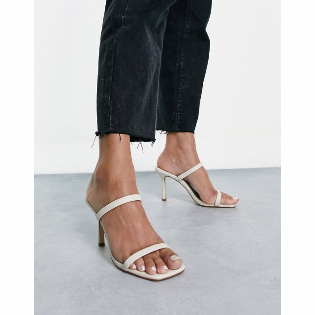 フォーエバーニュー Forever New レディース サンダル・ミュール シューズ・靴 Faux Leather Strappy Siletto Mule In Stone ベージュ