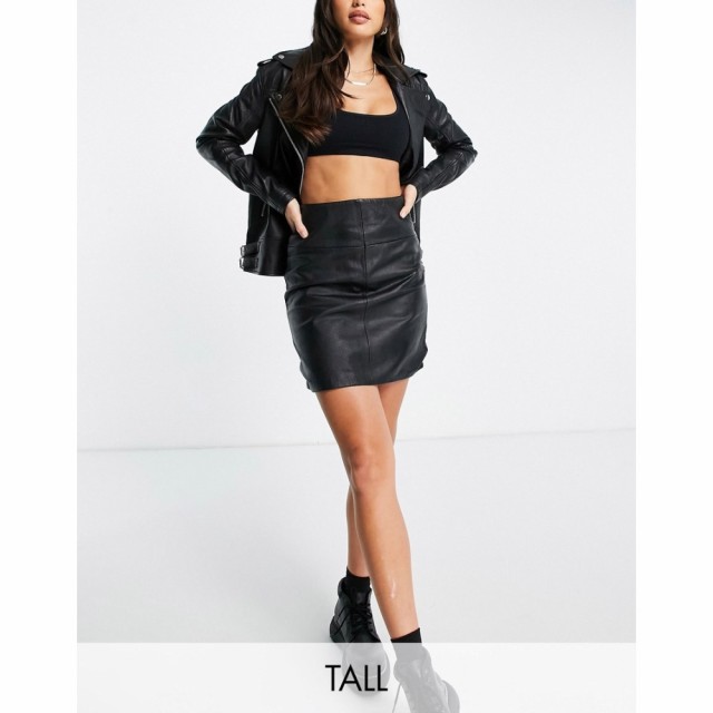 バーニーズ オリジナル Barney s Original Tall レディース ミニスカート スカート BarneyS Originals Tall Real Leather Mini Skirt ブ