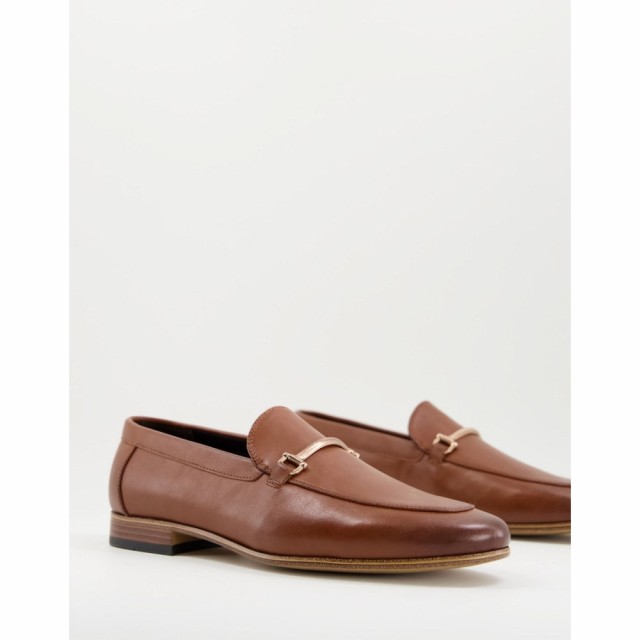 エイソス ASOS DESIGN メンズ ローファー シューズ・靴 Loafers In Tan Faux Leather With Snaffle Detail タン