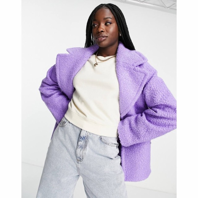 モンキ Monki レディース ジャケット アウター Boucle Jacket In Purple パープル