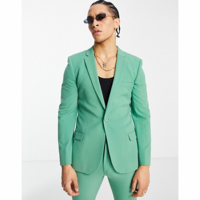 エイソス ASOS DESIGN メンズ スーツ・ジャケット アウター Super Skinny Suit Jacket In Bright Green グリーン