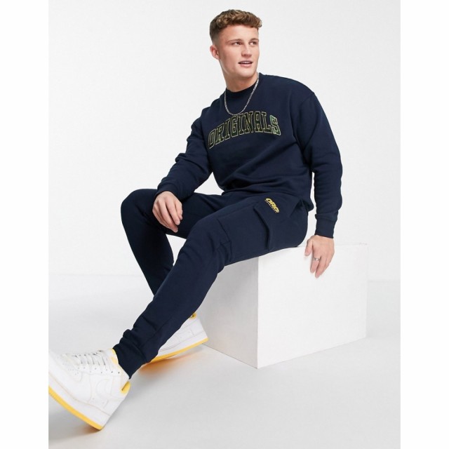 ジャック アンド ジョーンズ Jack and Jones メンズ スウェット・トレーナー Originals Athl Club Sweatshirt and Cargo Jogger Set With