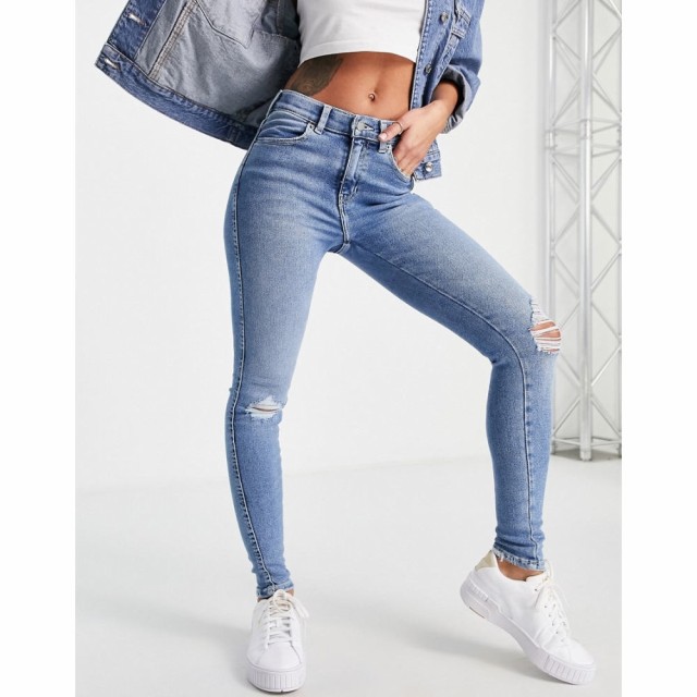 ドクターデニム Dr Denim レディース ジーンズ・デニム スキニー ボトムス・パンツ Lexy Super Skinny Jeans With Rips In Light Wash