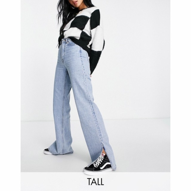 ドクターデニム Dr Denim Tall レディース ジーンズ・デニム ボトムス・パンツ Echo Sky High Wide Leg Jeans With Side Slit In Light R