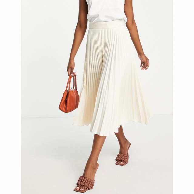 クローゼットロンドン Closet London レディース ひざ丈スカート プリーツスカート スカート Pleated Midi Skirt In Cream クリーム