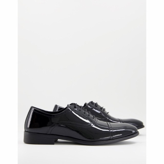 レッドテープ Red Tape メンズ 革靴・ビジネスシューズ レースアップ シューズ・靴 Leather Patent Lace Up Shoes In Black