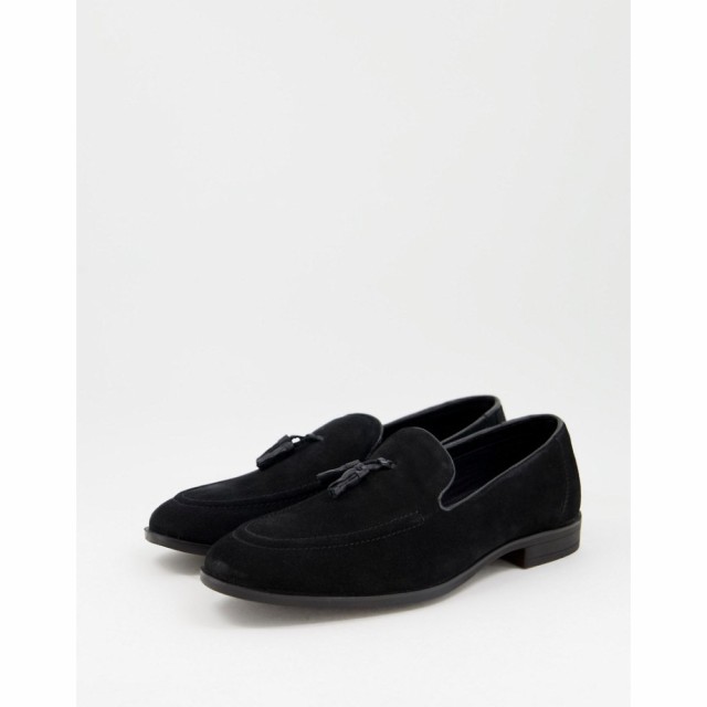 レッドテープ Red Tape メンズ ローファー シューズ・靴 Tassel Loafers In Black Suede ブラックスエード