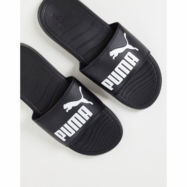 プーマ Puma メンズ サンダル シャワーサンダル シューズ・靴 Popcat Sliders In Black ブラック