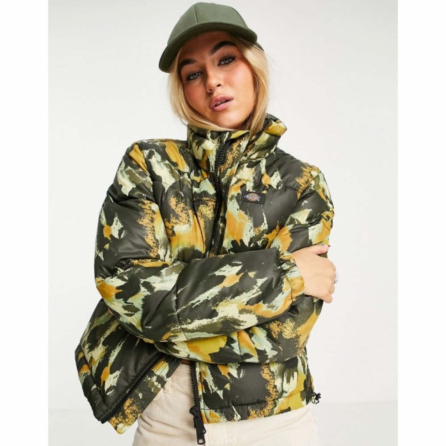 ディッキーズ Dickies レディース ダウン・中綿ジャケット アウター Crafted Camo Puffer Jacket In Green グリーン