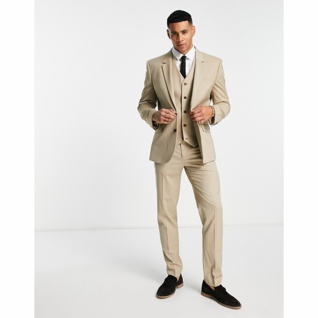 エイソス ASOS DESIGN メンズ スーツ・ジャケット スリム アウター Slim Suit Jacket In Camel キャメル