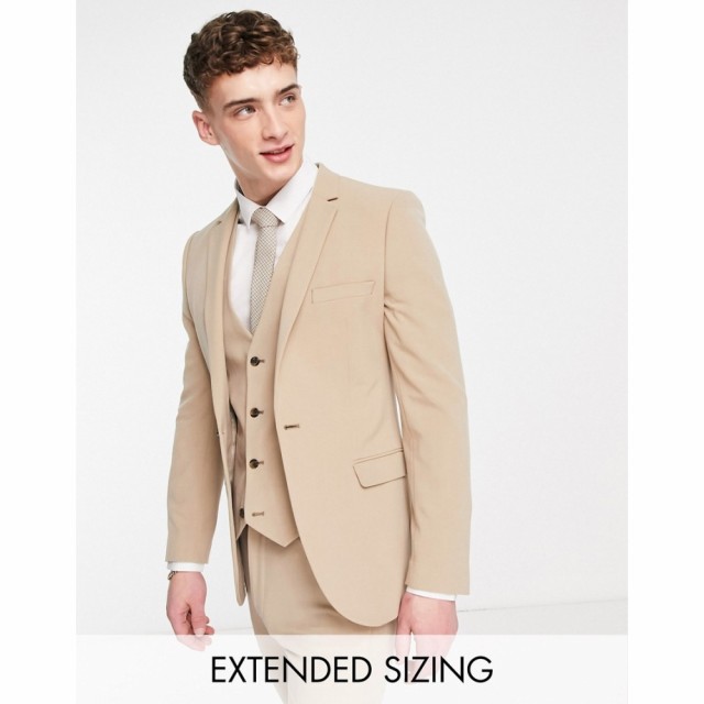 エイソス ASOS DESIGN メンズ スーツ・ジャケット アウター Super Skinny Suit Jacket In Camel キャメル