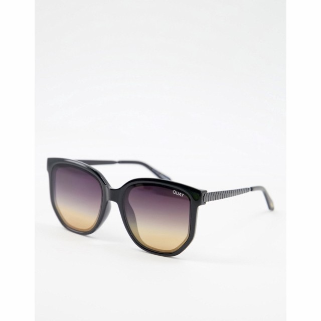 キー オーストラリア Quay Australia レディース メガネ・サングラス キャットアイ Quay Coffee Run Cat Eye Matte Sunglasses In Black