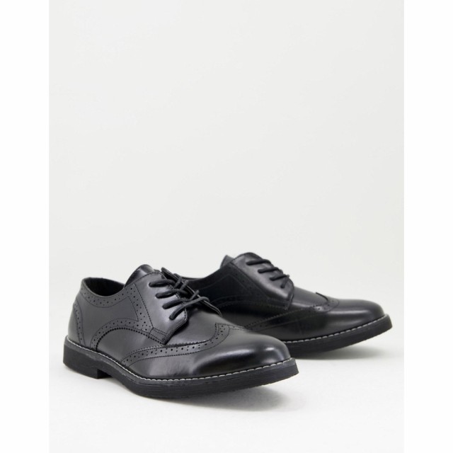 ニュールック New Look メンズ 革靴・ビジネスシューズ ブローグ シューズ・靴 Chunky Brogues In Black ブラック