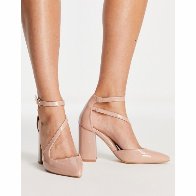 ロンドン レーベル London Rebel レディース ヒール シューズ・靴 Pointed Block Heel Shoes In Beige