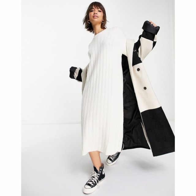 マンゴ Mango レディース ワンピース マキシ丈 ワンピース・ドレス Jumper Maxi Dress In Ecru ホワイト