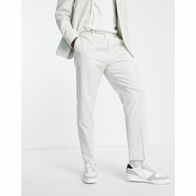 トップマン Topman メンズ スラックス スリム スキニー・スリム ボトムス・パンツ Slim Suit Trousers In Mint Green Crepe ミントグリー