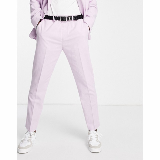 トップマン Topman メンズ スラックス スリム スキニー・スリム ボトムス・パンツ Slim Suit Trousers In Lilac Crepe ライラック