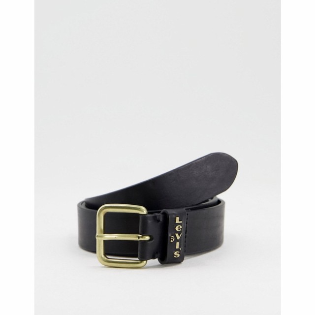 リーバイス Levis レディース ベルト Leather Logo Belt Loop Belt In Black レギュラーブラック