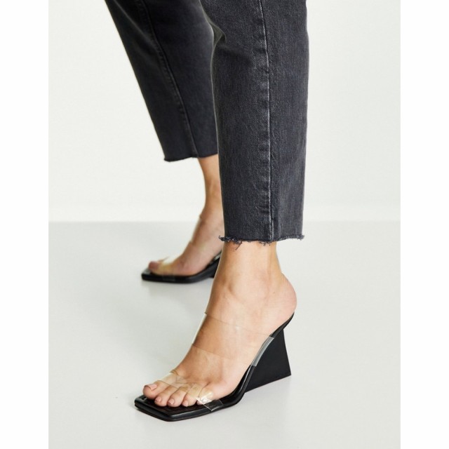 トップショップ Topshop レディース サンダル・ミュール ウェッジソール シューズ・靴 Roma Wedge Mule In Black ブラック