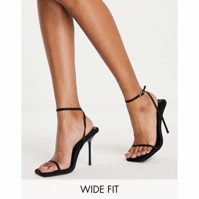 トップショップ Topshop レディース サンダル・ミュール シューズ・靴 Wide Fit Raya Padded High Heel Sandal In Black ブラック