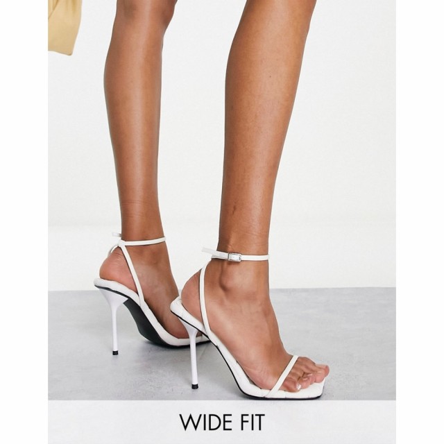 トップショップ Topshop レディース サンダル・ミュール シューズ・靴 Wide Fit Raya Padded High Heel Sandal In White ホワイト