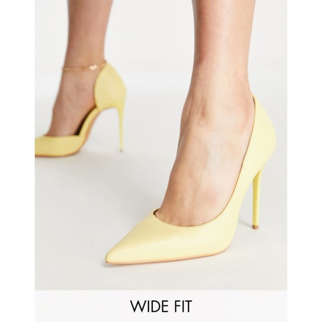 トリュフコレクション Truffle Collection Wide Fit レディース ヒール ピンヒール シューズ・靴 Stiletto Heeled Shoes In Yellow イエ